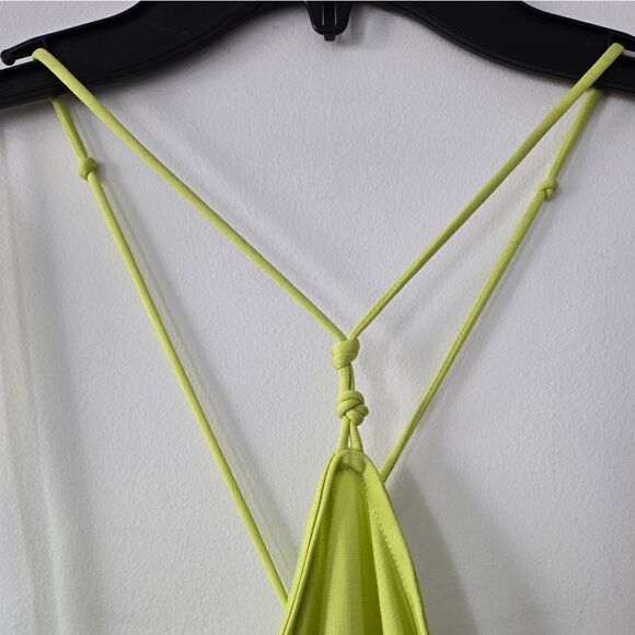 NWT Frame Delicate Knot Bodysuit in Flash Lime - Picture 7 of 10